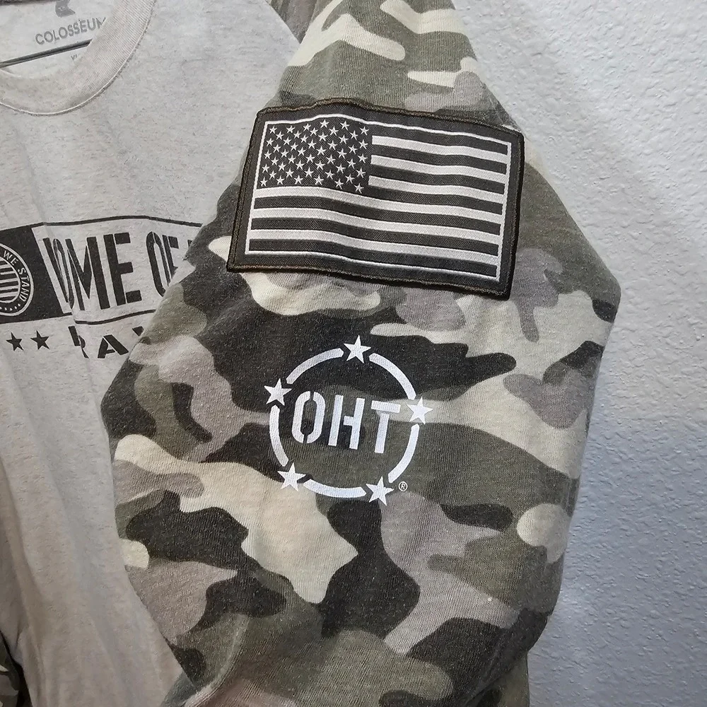 Home of the Brave Long Sleeve Camo T-Shirt‎ Men's Size XL